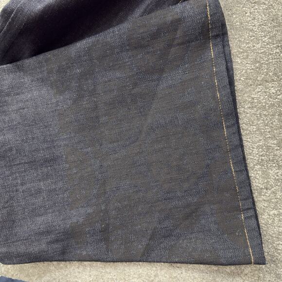 Current Elliott High Rise Flare Jeans Dark Wash Floral Overlay Womens 32x36 Y2K - Picture 4 of 11